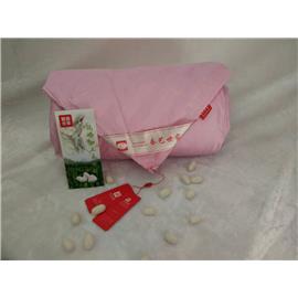 加密粉緞條蠶絲套子